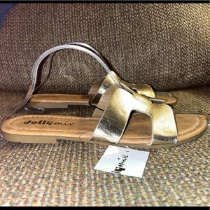 DollyMix Ivana Gold sandals